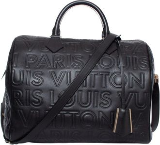 Louis Vuitton Black Leather Speedy Cube (Authentic Pre-Loved)