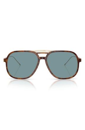 Brunello Cucinelli 57mm Pillow Sunglasses in Havana /Night at Nordstrom