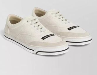 Dolce & Gabbana linen low-top sneakers