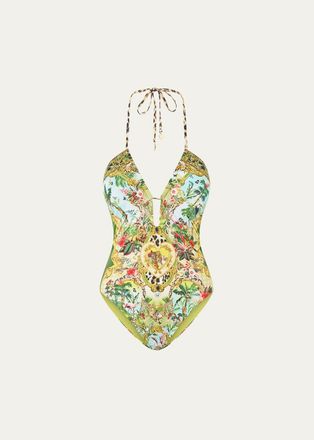 Camilla Wanderlust Empire Halter One-Piece Swimsuit