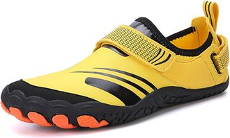 Generic Lightweight Stylish Indoor Gym Sports Shoes for Women - Breathable Quick-Dry Hiking Swimming Shoes for Men Women (Yellow,10.5)