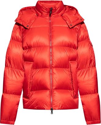 Moncler Giacca trapuntata con cappuccio - Rosso