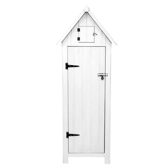 MonsterShop Wooden Garden Shed - White