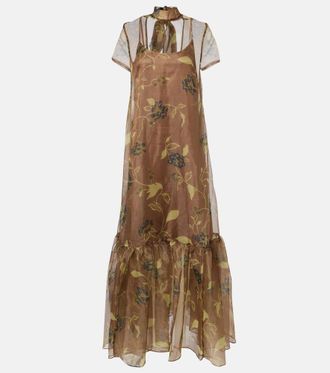 Staud Calluna floral organza maxi dress