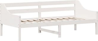 vidaXL Sof&aacute; Cama Sin Colch&oacute;n Madera Maciza De Pino Blanco 90x200 Cm Vidaxl