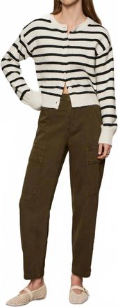 Sanctuary Must-Have Cozy Cardigan In Chalk With Black Stripe