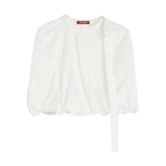 Max Mara Overhemden, Dames, Wit, 2Xs, Tule, Vischio Blouse