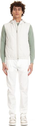 Eleventy Double-slider Zipper Gilet with Fixed Hood