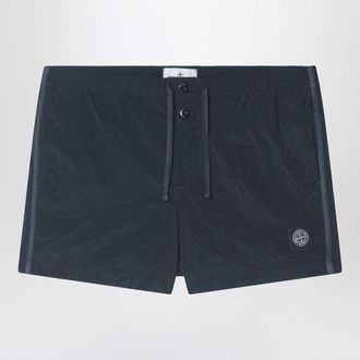 Stone Island Navy blue nylon swim shorts