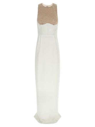 Elisabetta Franchi White Polyester Long Womens Dress