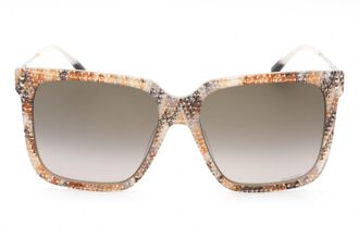 Missoni MIS0107S Glitter-Embellished Rectangular Sunglasses - Beige
