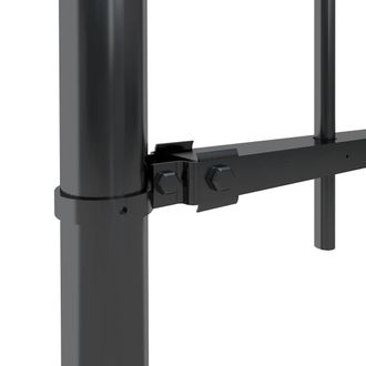 Berkfield Home Elegant Garden Fence with Spear Top Steel 8.5x0.8 m Black