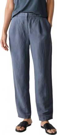 Eileen Fisher Ankle Pleated Pant In Eclipse
