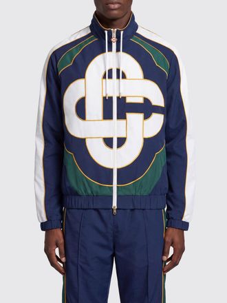 Casablanca Lightweight High-Neck Bomber Jacket with Printed Logo