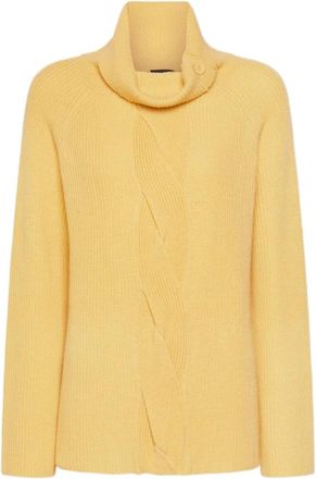 Elena Miro Dames, Truien, Geel, Maat: XL Wol