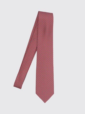 Ferragamo Pure Silk Tie with All-Over Gancini Monogram Pattern