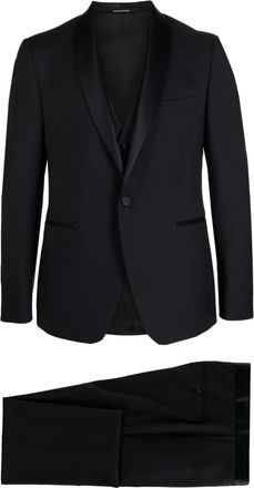 Tagliatore wool tuxedo suit (set of three) - men - Cupro/Virgin Wool - 46 - Blue