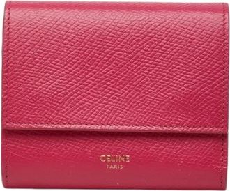 Celine Pre-owned Small Tri-fold Wallet - Dames - Vintage Accessoires - Roze - ONE Size - Leer - Vintage