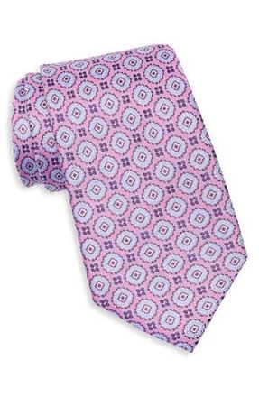 Duchamp Medallion Jacquard Silk Tie in Fuchsia at Nordstrom Rack