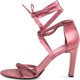 Gucci Sandali in raso con cristalli 105mm - Rosa