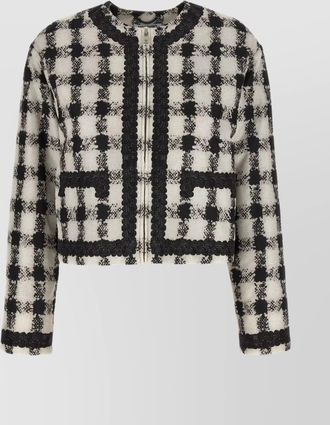 Moschino textured fabric cropped jacket