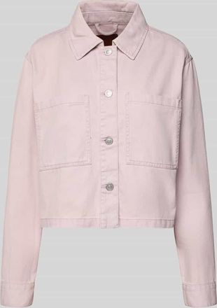 Only Boxy Fit Jeansjacke aus reiner Baumwolle Modell NAOMI in Hellrosa, Gr&ouml;&szlig;e XL