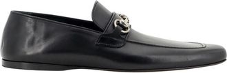 Gucci Black Horsebit Leather Loafers