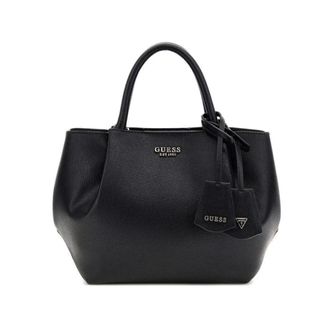 Guess Handbags, female, Black, Size: ONE SIZE Amorette Girlfriend Satchel