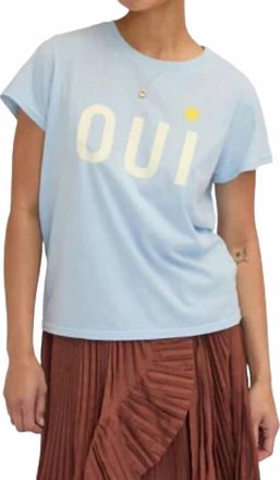 Clare Vivier Classic Tee In Light Blue