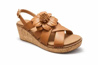 Corkys Footwear WomenS Heartbreaker Wedge Sandals In Cognac