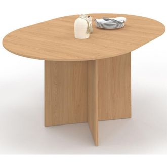 IDMarket Tavolo da pranzo ovale allungabile MARTHE 4-8 persone effetto faggio 110-150 cm