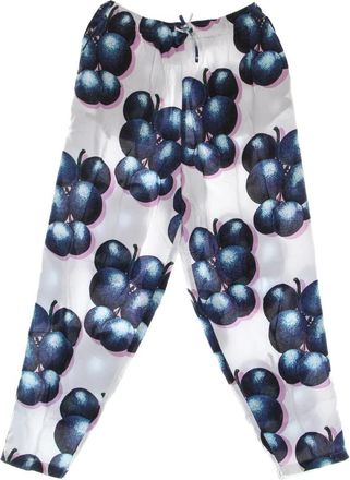 Obey Blauwe Bessen Wit Multi Lange Broek - Dames - Straight fit broeken - Veelkleurig - M - Katoen - Broeken