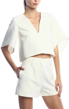 LBLC The Label Amalfi Deep V Blouse in Ivory at Nordstrom, Size X-Small