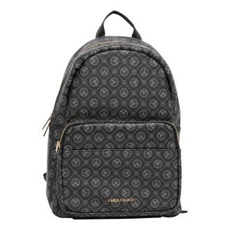 Carlo Colucci Tassen, unisex, Zwart, ONE Size, Rugzak met Logoprint De Gasperin