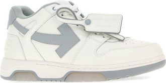 Off-white Mens White Leather Out Of Office Sneakers White-Grey White/grey