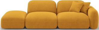CXL by Christian Lacroix 3-Sitzer Designer Sofa Lucien mit Ottomane links - Samtbezug Bubble