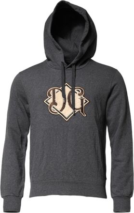 Dolce & Gabbana Logo-Embroidered Hoodie - Gray