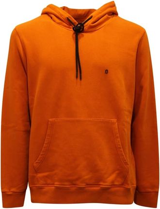 Dondup Hoodies & sweatvesten, Heren, Oranje, L, M6811 Felpa Sweatshirt met Pluche Binnenkant