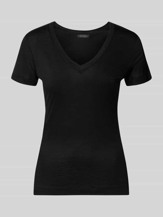 Guess Slim Fit T-Shirt aus reinem Lyocell in Black, Gr&ouml;&szlig;e XL
