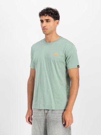 Alpha Industries Rundhalsshirt ALPHA INDUSTRIES Backprint T, Herren, Gr. XXL, frost gr&uuml;n, Single Jersey, Obermaterial: 100% Baumwolle, bedruckt, regular fit normal, Ru
