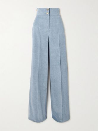 Altuzarra Pantaloni A Gamba Larga In Twill Di Cotone Rudy - Blu