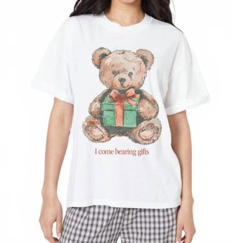 Girl Dangerous Bearing Gifts Tee Top In Vintage White