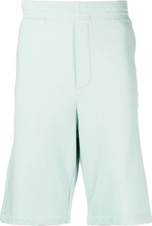Maison Kitsun&eacute; logo-patch track shorts - men - Cotton - S - Green