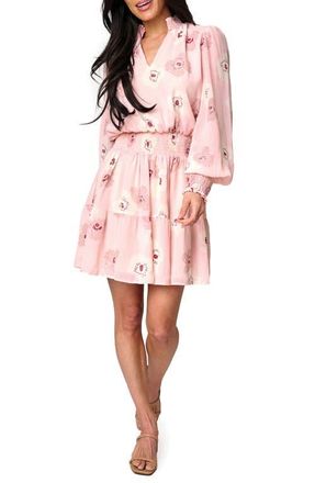 Gibsonlook Nasreen Floral Long Sleeve Dress in Misty Rose Floral at Nordstrom, Size Medium