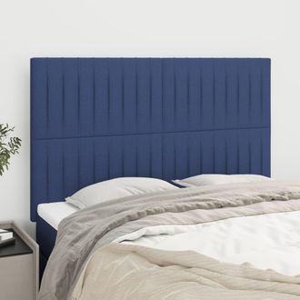 vidaXL Cabeceros 4 Unidades Tela Azul 72x5x78/88 Cm Vidaxl