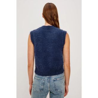 Rails El Talli V-neck Vest - Dames - V-hals truien - Blauw - M - Wol - Truien & Vesten