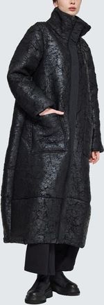 Luukaa D'Celli Fiora Voluminous Coat & Hand Muff in Black at Nordstrom, Size 10