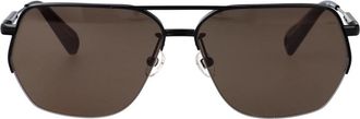 Jacquemus Aviator Zonnebril - unisex - Zonnebrillen - Zwart - 63 MM - Accessoires