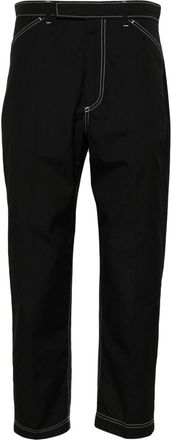 Thom Browne mid-rise tapered chinos - Black