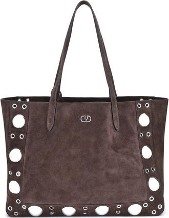 Valentino Garavani Brown Calf Leather Bos Taurus Shoulder Womens Bag